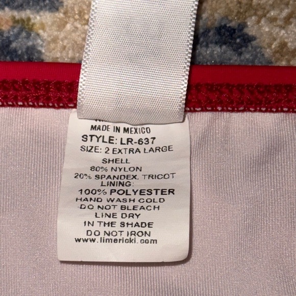 LIME RICKI Swimwear Women’s High-Waisted Swim Bottoms 2XL STYLE LR-637 RED - Picture 8 of 11